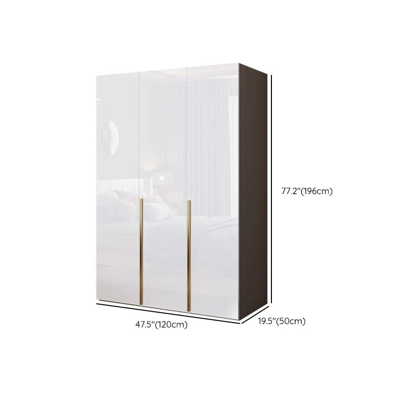 Armario de puertas de cierre suave para dormitorio, armario de madera de estilo moderno Clearhalo