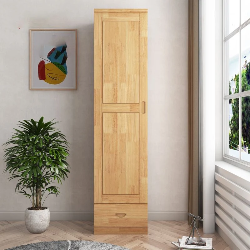 Armario tradicional con bisagras Armario de madera de caucho Marron Clearhalo