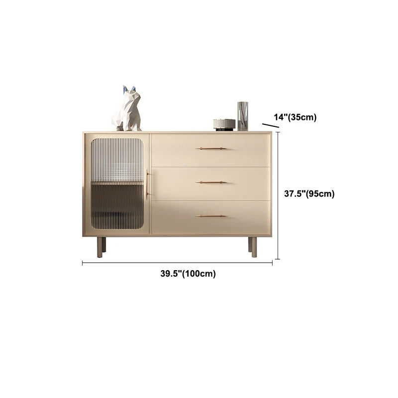 Buffet de aparador contemporáneo con cajones Servidor de buffet de madera Clearhalo