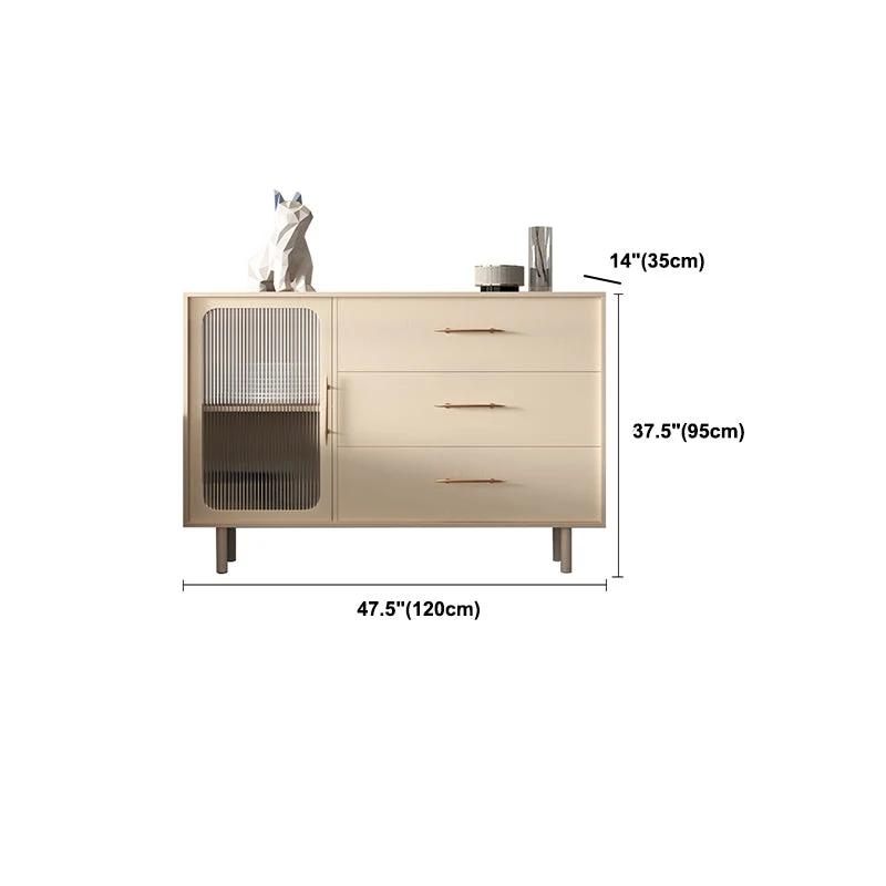 Buffet de aparador contemporáneo con cajones Servidor de buffet de madera Clearhalo