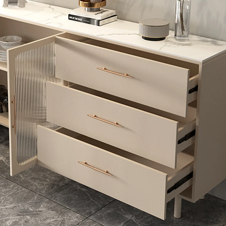 Buffet de aparador contemporáneo con cajones Servidor de buffet de madera Clearhalo