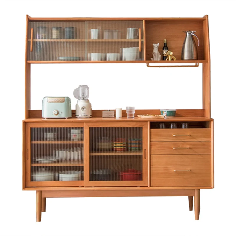Buffet de aparador de madera maciza de pino con cajones Buffet de comedor moderno Madera Clearhalo
