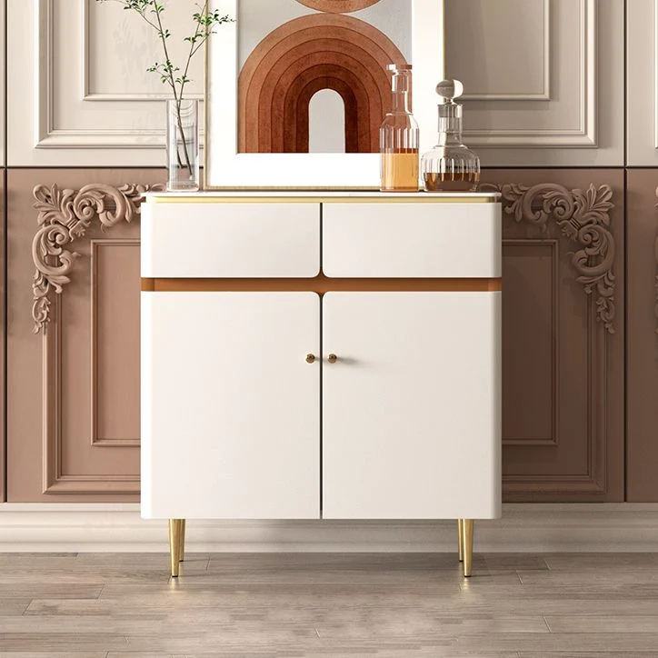 Buffet de comedor beige con cajones Glam aparador para cocina Clearhalo