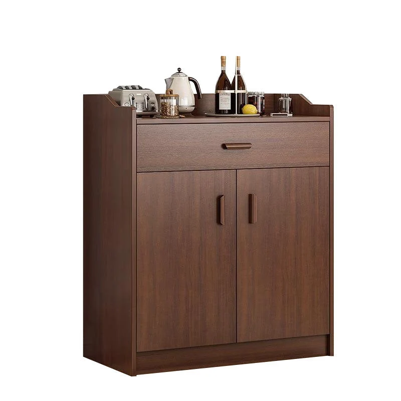 Buffet de comedor de madera Servidor buffet estilo Glam con gabinetes y cajones Negro Clearhalo