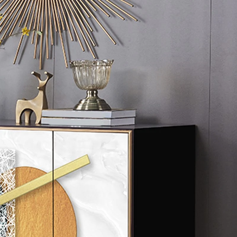 Buffet de comedor moderno con estantes ajustables Servidor de comedor de madera maciza Clearhalo
