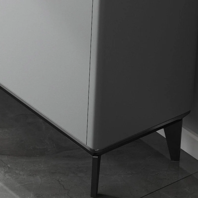 Buffet de comedor de piedra Credenza contemporáneo con gabinetes y cajones Blanco Clearhalo