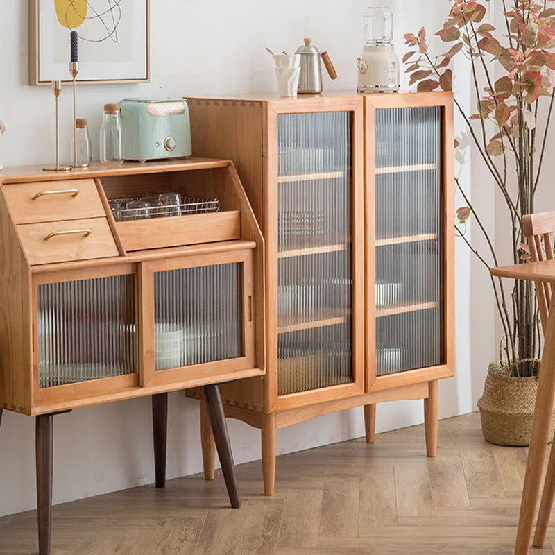 Cajón moderno con puertas correderas para buffet de comedor y aparador tipo buffet de 2 puertas, 17" de ancho x 39" de alt...