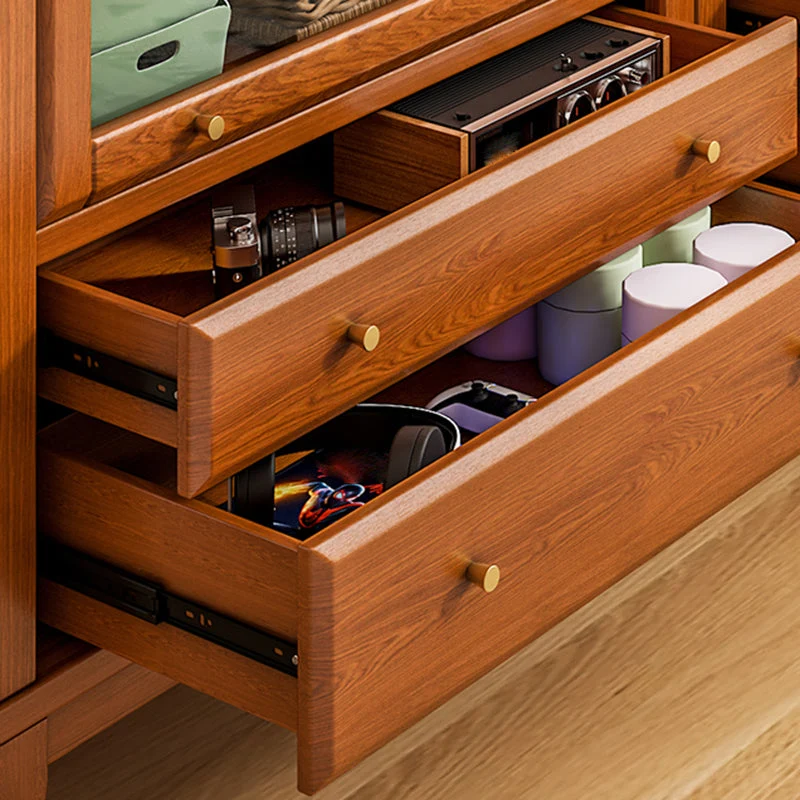 Cómoda rectangular minimalista Cómoda decorativa de madera moderna de mediados de siglo Madera Clearhalo