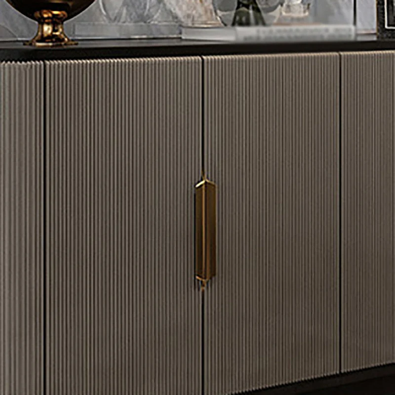 Comedor 35,4" del aparador del buffet del estilo de Glam del servidor del buffet de las puertas de H 4 Gris Clearhalo