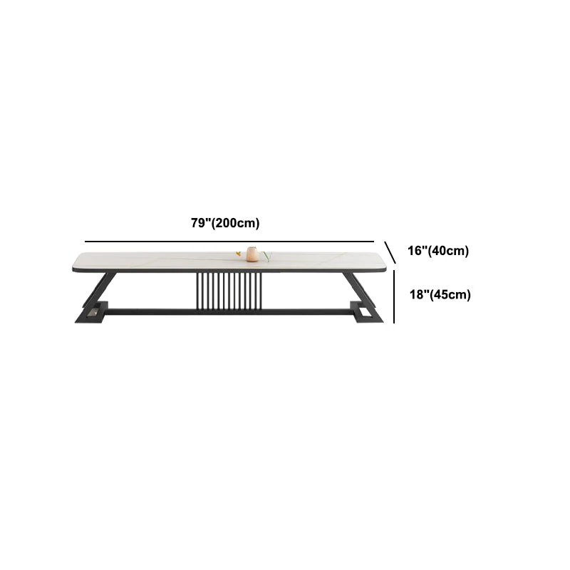 Consola blanca del soporte de la TV del estilo contemporáneo del soporte de la TV de 17.72"H para la sala de estar Clearhalo