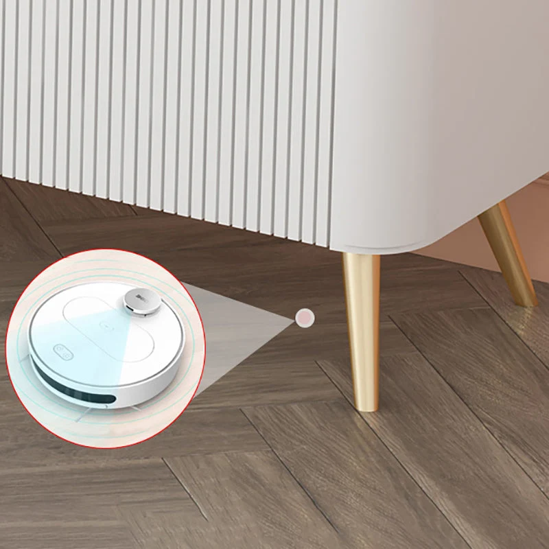 Consola de TV con almacenamiento cerrado y mueble de piedra estilo Glam para TV con cajón Clearhalo