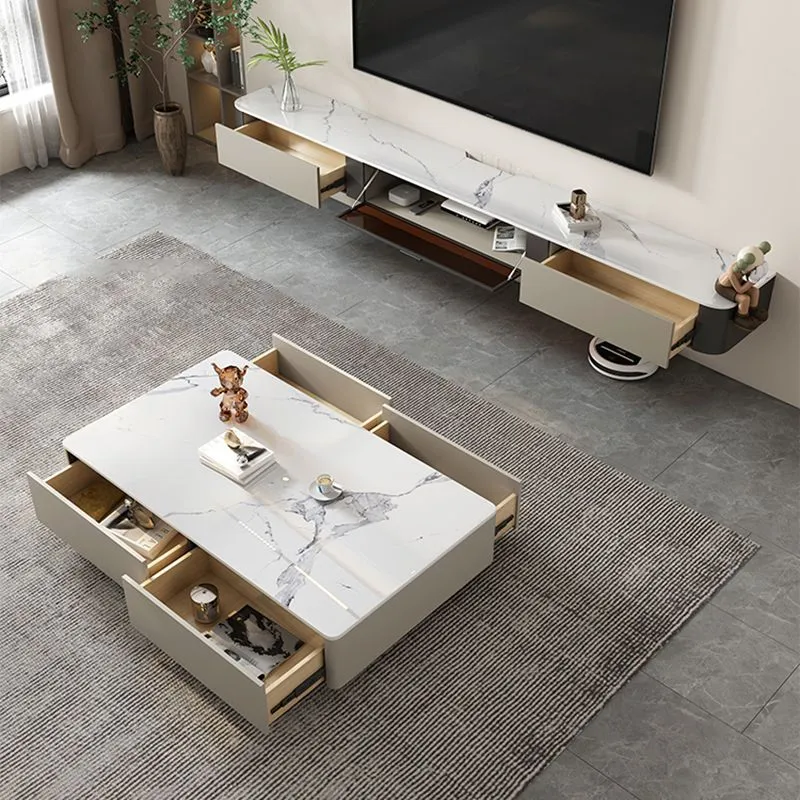 Consola de TV con gestión de cables montada en la pared con soporte para TV de estilo moderno, 47 pulgadas de largo x 11,8...