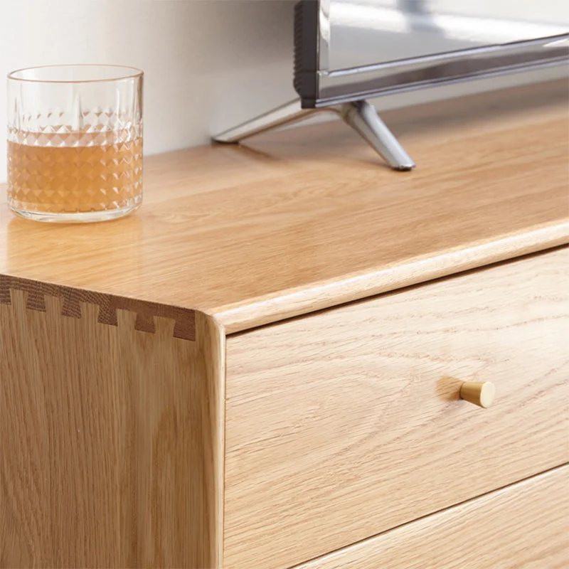 Consola escandinava para TV con estante de madera para sala de estar Clearhalo