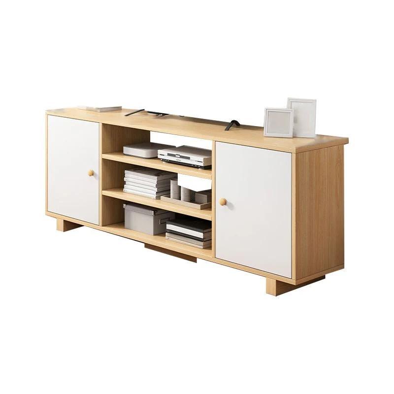 Consola escandinava para TV con mueble, soporte para TV de madera de ingenierí Blanco Clearhalo
