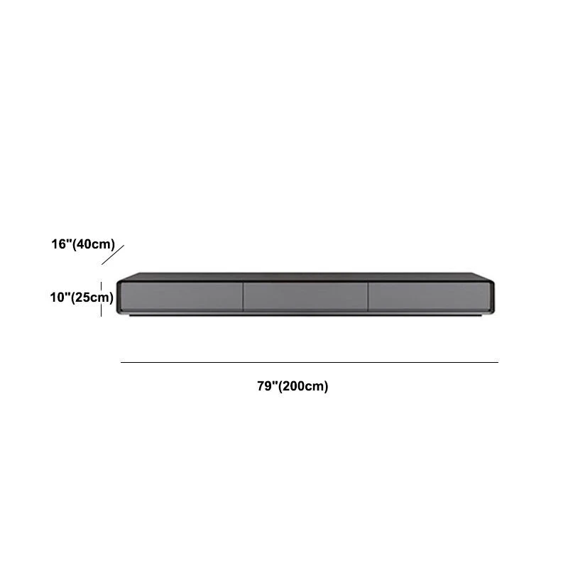 Consola de TV de madera negra, soporte de TV escandinavo con cajones Clearhalo