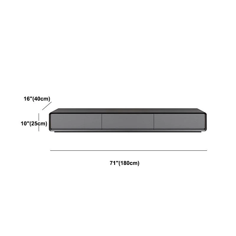 Consola de TV de madera negra, soporte de TV escandinavo con cajones Clearhalo