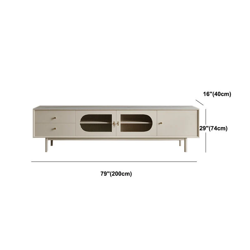 Consola de madera para TV, soporte multimedia para TV contemporáneo con cajones Clearhalo