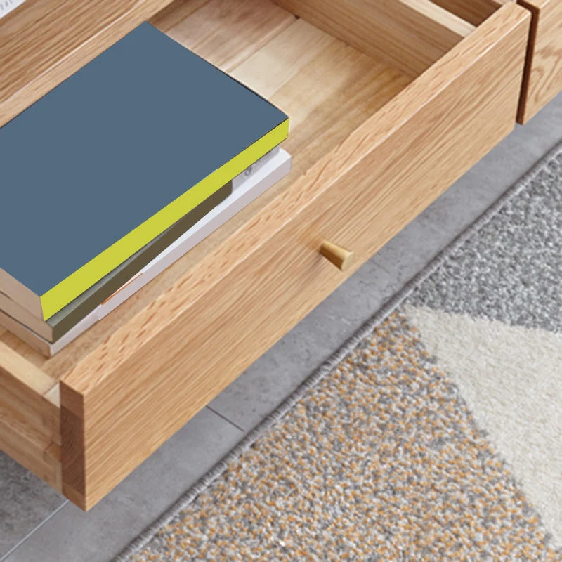 Consola moderna de soporte para TV de mediados de siglo con patas de madera para sala de estar Clearhalo
