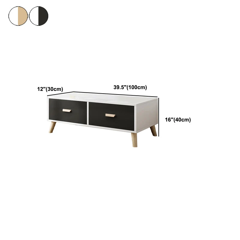 Consola multimedia para TV de madera de ingenierí con cajones Soporte para TV escandinavo Madera Clearhalo