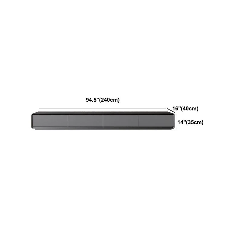 Consola de TV rectangular Mueble de TV industrial de madera con cajones deslizantes Clearhalo