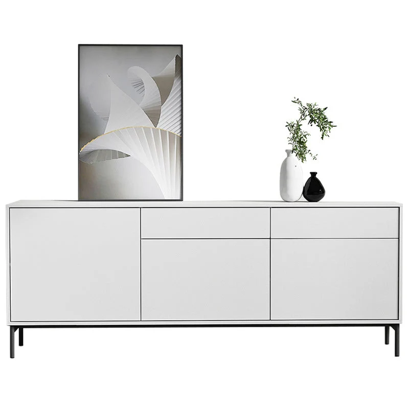 Credenza estilo moderno para servidores de madera con gabinetes y cajones Clearhalo