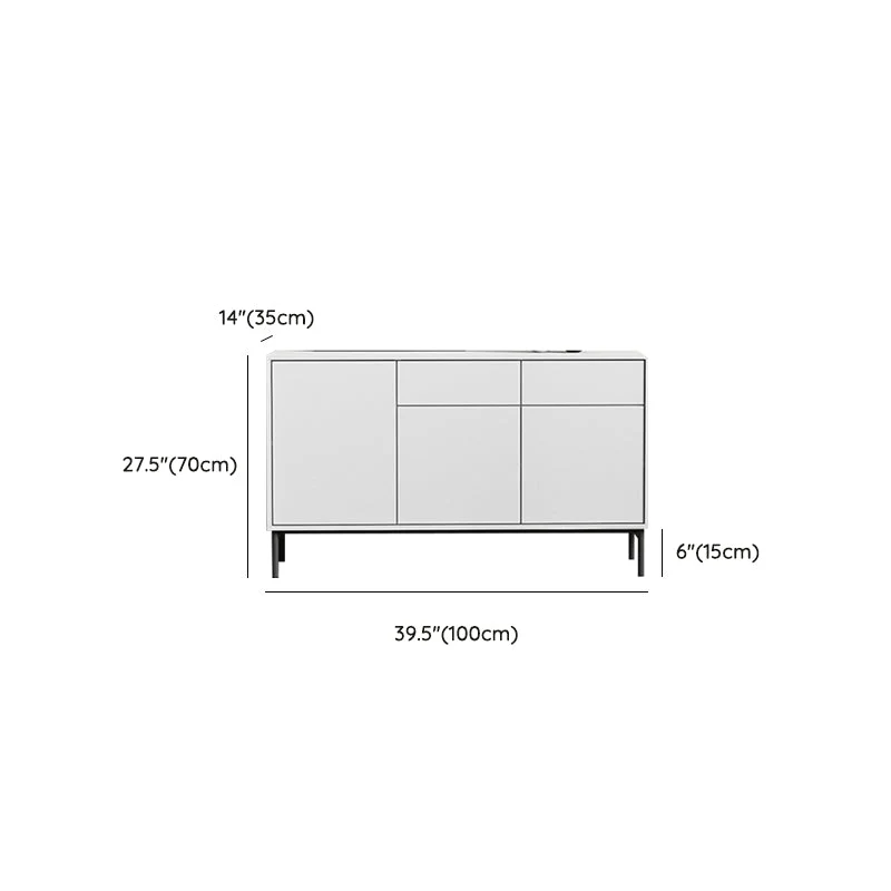 Credenza estilo moderno para servidores de madera con gabinetes y cajones Clearhalo
