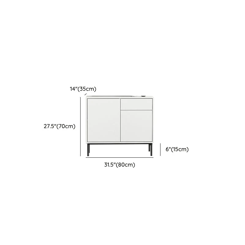 Credenza estilo moderno para servidores de madera con gabinetes y cajones Clearhalo