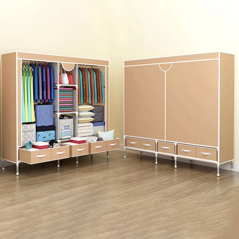 Dormitorio moderno Armario Armario Armario con estructura de acero y cajones Cafe Clearhalo
