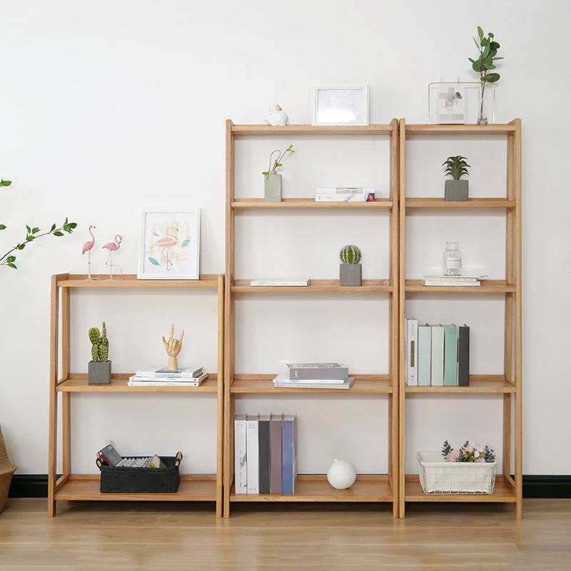 Estanterí con escalera Estanterí moderna y contemporánea para oficina en casa Nuez Clearhalo