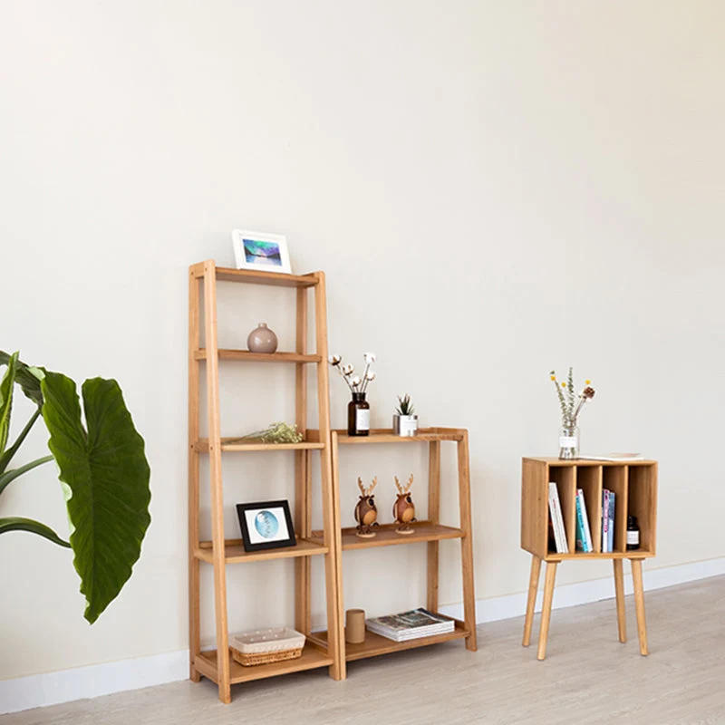 Estanterí con escalera Estanterí moderna y contemporánea para oficina en casa Nuez Clearhalo