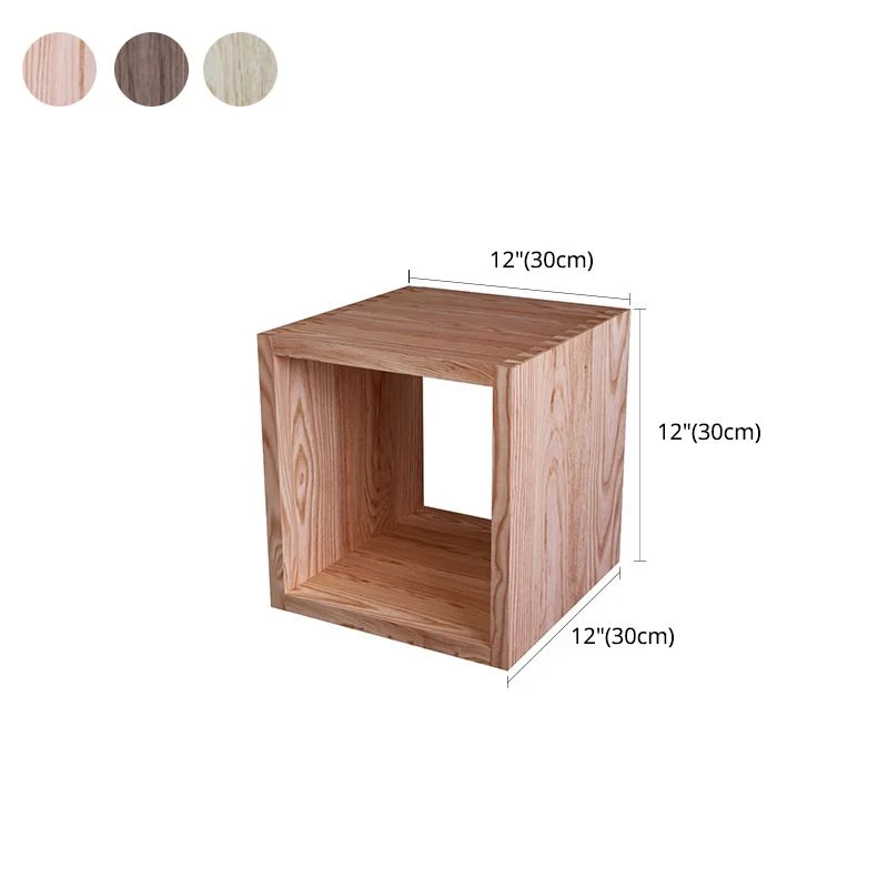 Estanterí contemporánea de madera maciza con respaldo abierto para el hogar Marron Clearhalo