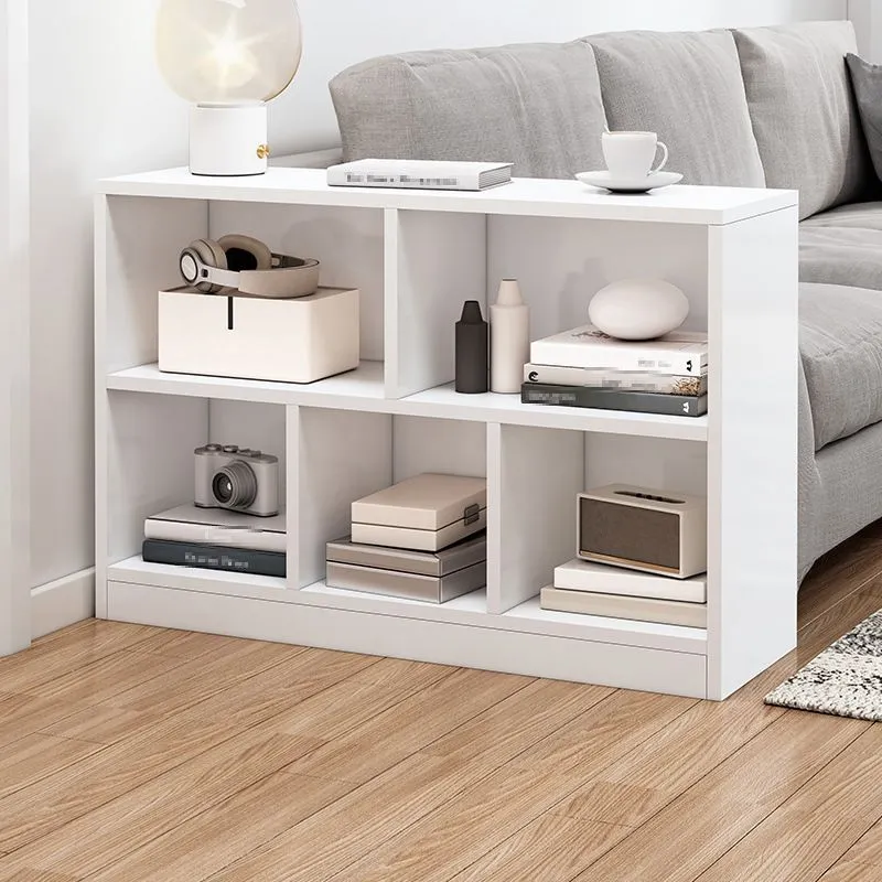 Estanterí estándar blanca y marrón Estanterí de madera fabricada escandinava Marron Clearhalo
