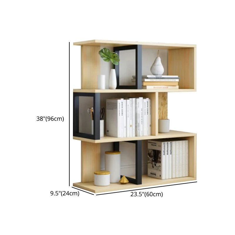 Estanterí estándar de madera, estanterí trasera abierta de estilo contemporáneo para oficina en casa Naturales Clearhalo