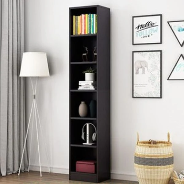 Estanterí estándar de madera fabricada Estanterí vertical trasera cerrada contemporánea Rojo Clearhalo