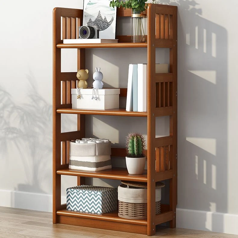 Estanterí para libros estándar con estantes rectangulares Estanterí de madera Naturales Clearhalo