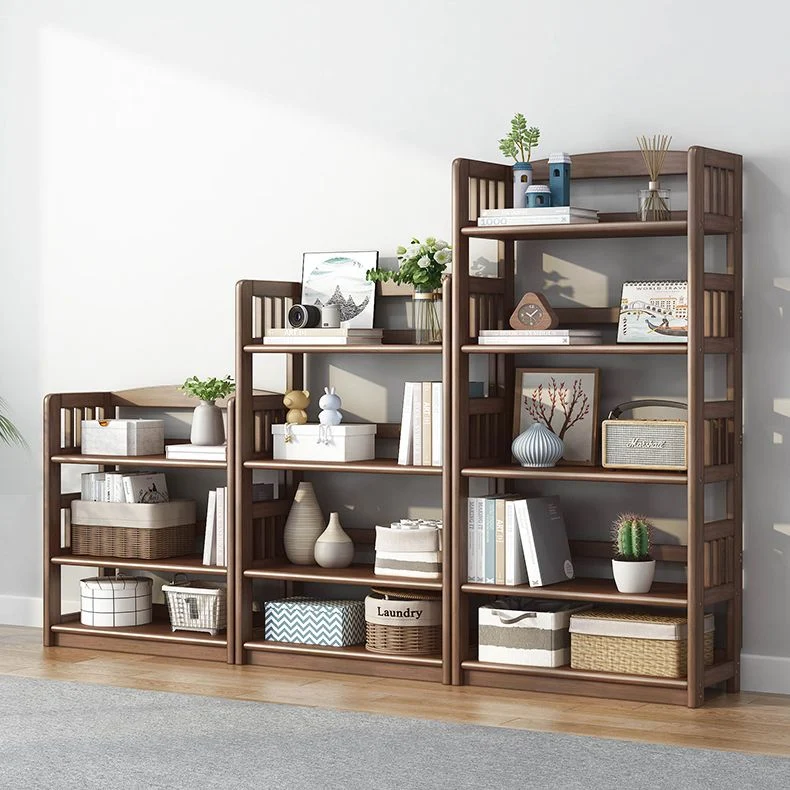 Estanterí para libros estándar con estantes rectangulares Estanterí de madera Naturales Clearhalo