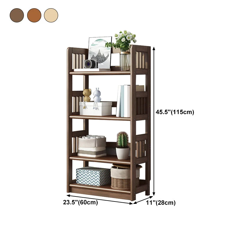 Estanterí para libros estándar con estantes rectangulares Estanterí de madera Naturales Clearhalo