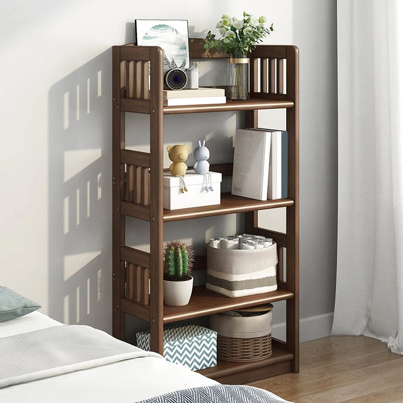 Estanterí para libros estándar con estantes rectangulares Estanterí de madera Naturales Clearhalo