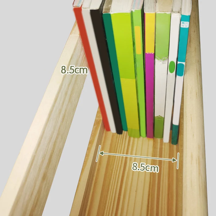 Estanterí de pared de madera de pino, estanterí escandinava natural para dormitorio Clearhalo