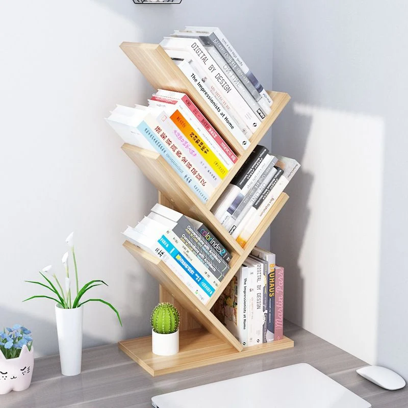 Estanterí trasera cerrada de madera de estilo moderno para oficina en casa Naturales Clearhalo