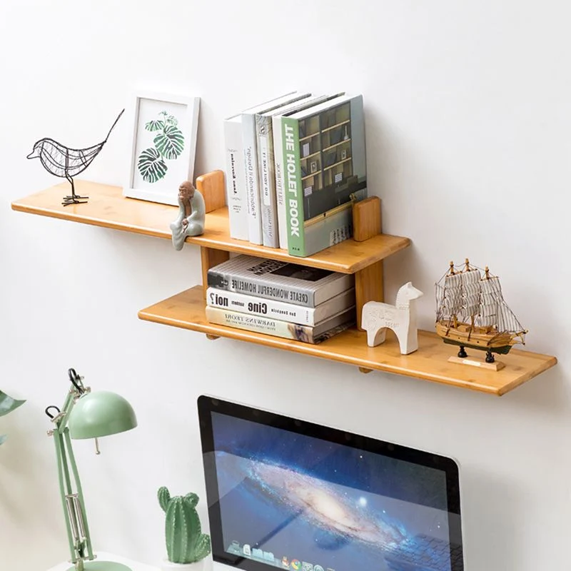 Estanterí trasera cerrada de madera de estilo moderno para oficina en casa Naturales Clearhalo