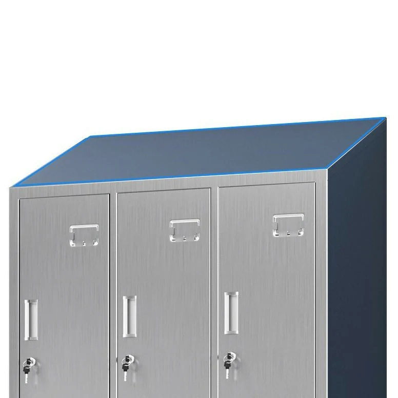Gabinete de acero cromado con puertas batientes Gabinete de almacenamiento moderno para baño Clearhalo