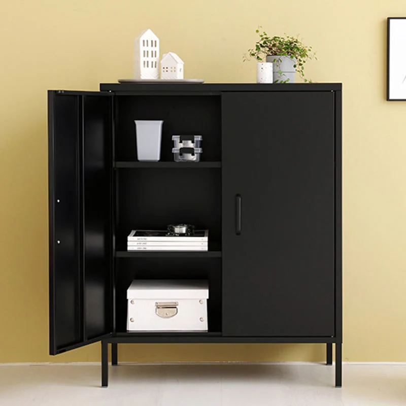 40" H Gabinete de acero del aparador de la cocina Gabinete moderno del servidor del buffet con almacenamiento Blanco Clear...
