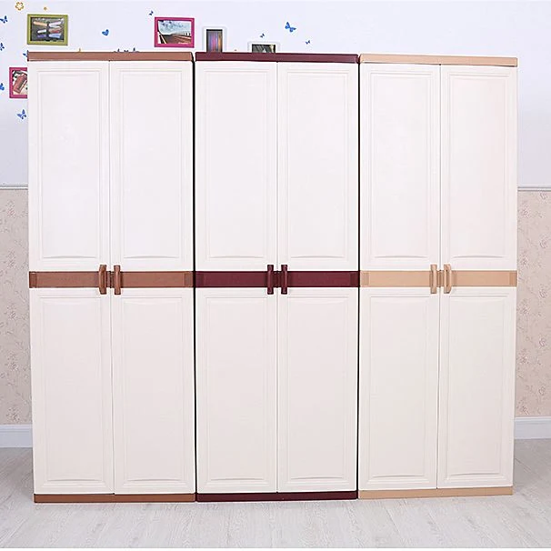 Gabinete de almacenamiento de acabado mate de plástico, gabinete de puerta con bisagras para dormitorio moderno Beige Clea...