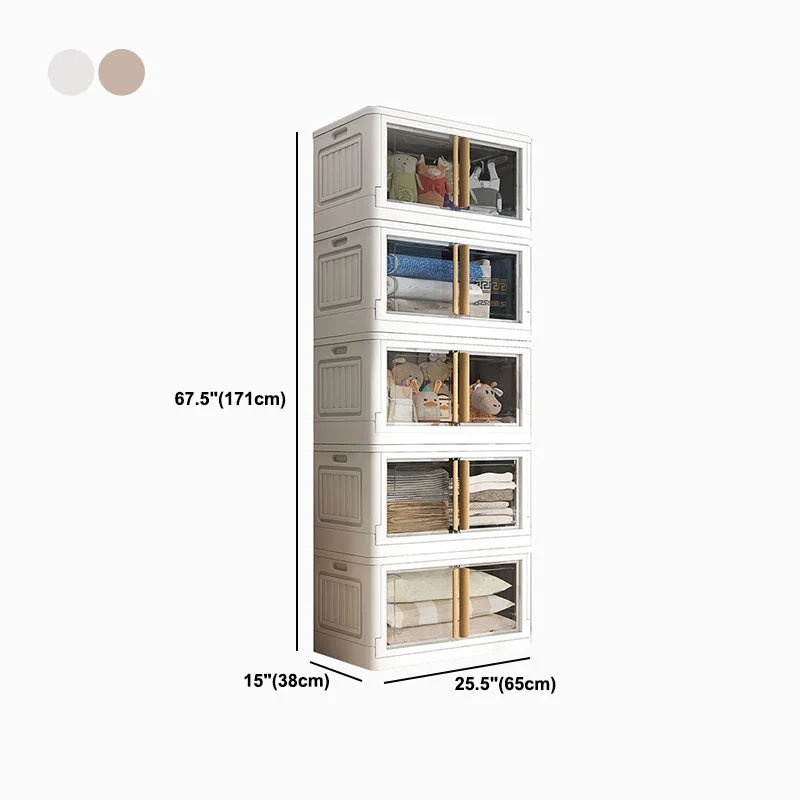Gabinete de almacenamiento blanco Armario guardarropa con bisagras contemporáneo para dormitorio Blanco Clearhalo