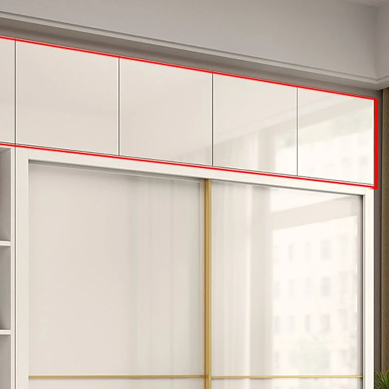 Gabinete de almacenamiento blanco brillante contemporáneo Gabinete de madera fabricado para el hogar Clearhalo