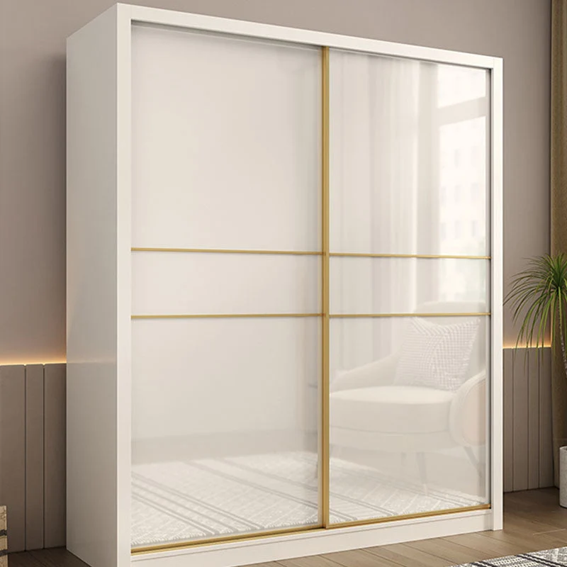 Gabinete de almacenamiento blanco brillante contemporáneo Gabinete de madera fabricado para el hogar Clearhalo