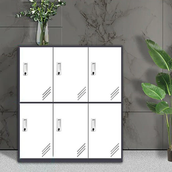 Gabinete de almacenamiento no colgante contemporáneo Gabinete con puerta con bisagras para baño Blanco Clearhalo