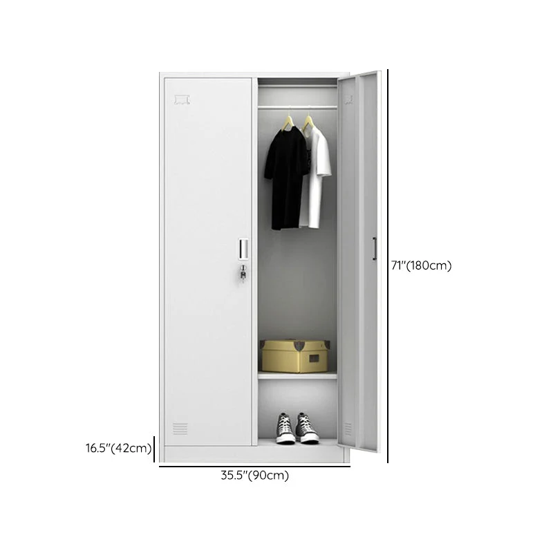 Gabinete de almacenamiento con puerta con bisagras para el hogar Gabinete de metal contemporáneo Clearhalo