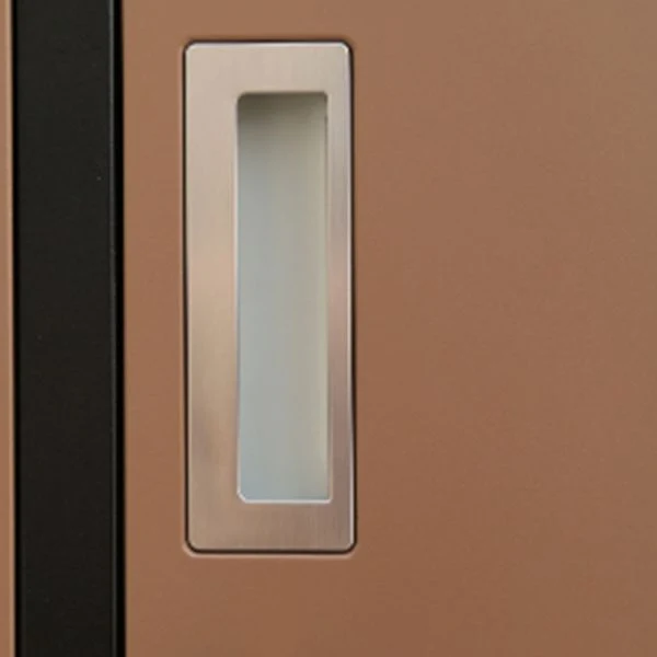Gabinete de almacenamiento con puerta con bisagras de metal moderno, gabinete con acabado mate para el hogar Negro Clearhalo